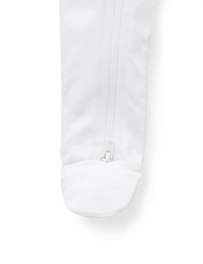 Purebaby Organic Zip Growsuit - White