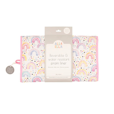 All 4 Ella Universal Pram Liner - Watercolour Rainbow