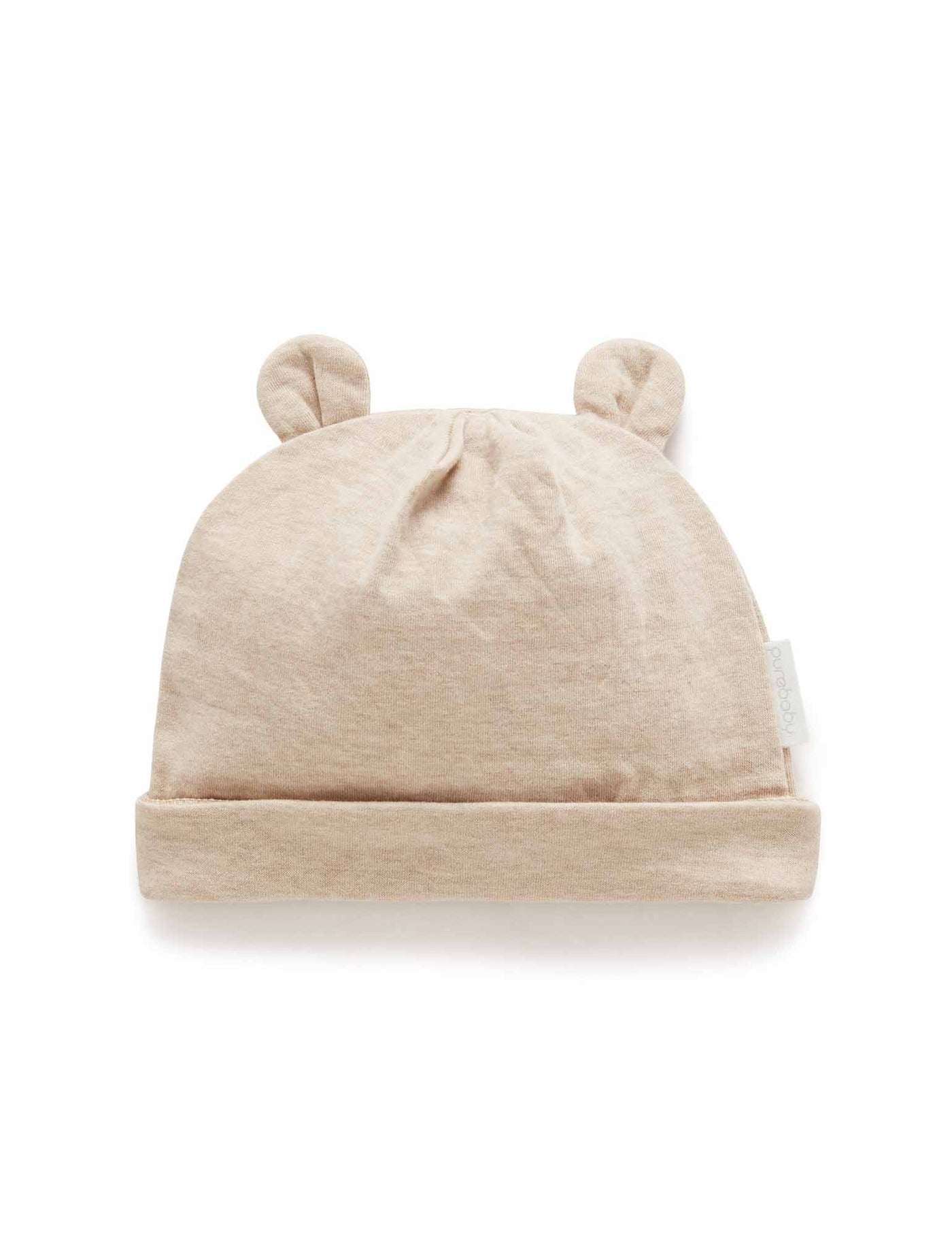 Purebaby Little Animal Beanie - Biscuit Melange