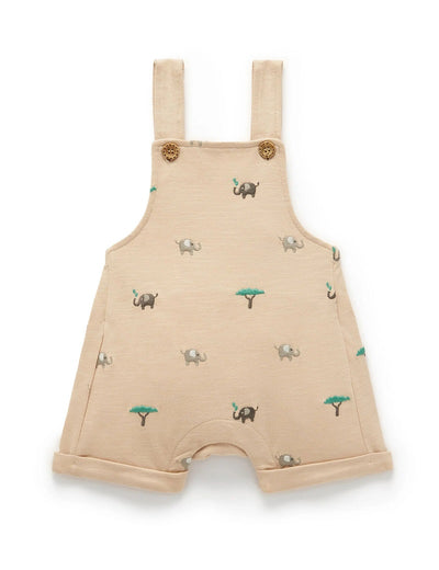 Purebaby Broderie Overall - Elephant Broderie