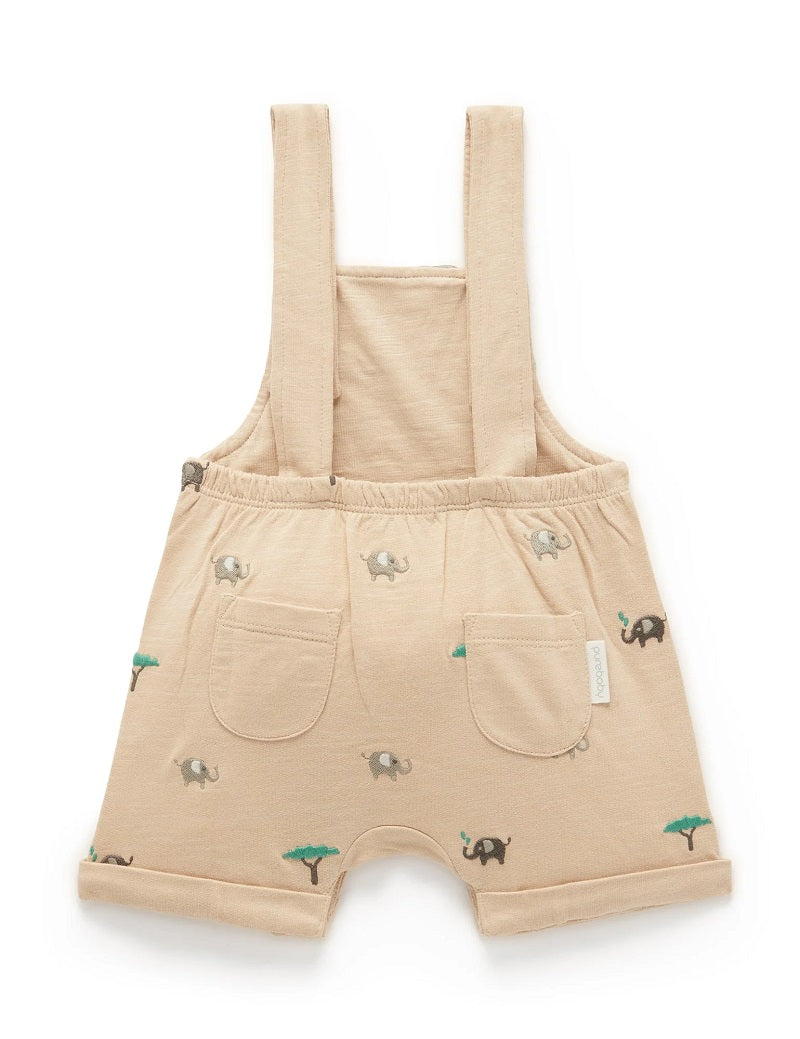 Purebaby Broderie Overall - Elephant Broderie