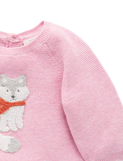 Purebaby Artic Friend Jumper - Dusk Melange