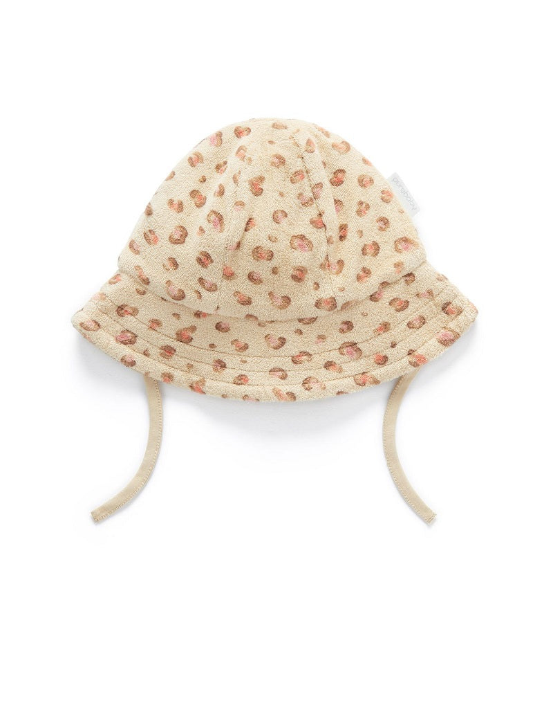 Purebaby Towelling Sun Hat - Animal Print