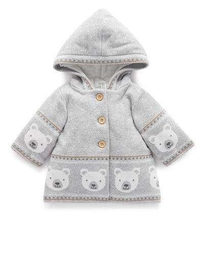 Purebaby Padded Jacket - Bear Jacquard