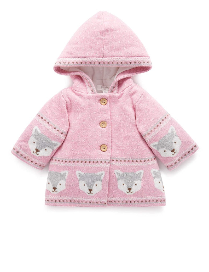 Purebaby Padded Jacket - Fox Jacquard