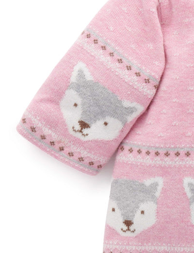 Purebaby Padded Jacket - Fox Jacquard