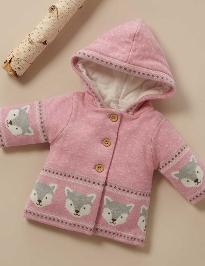 Purebaby Padded Jacket - Fox Jacquard