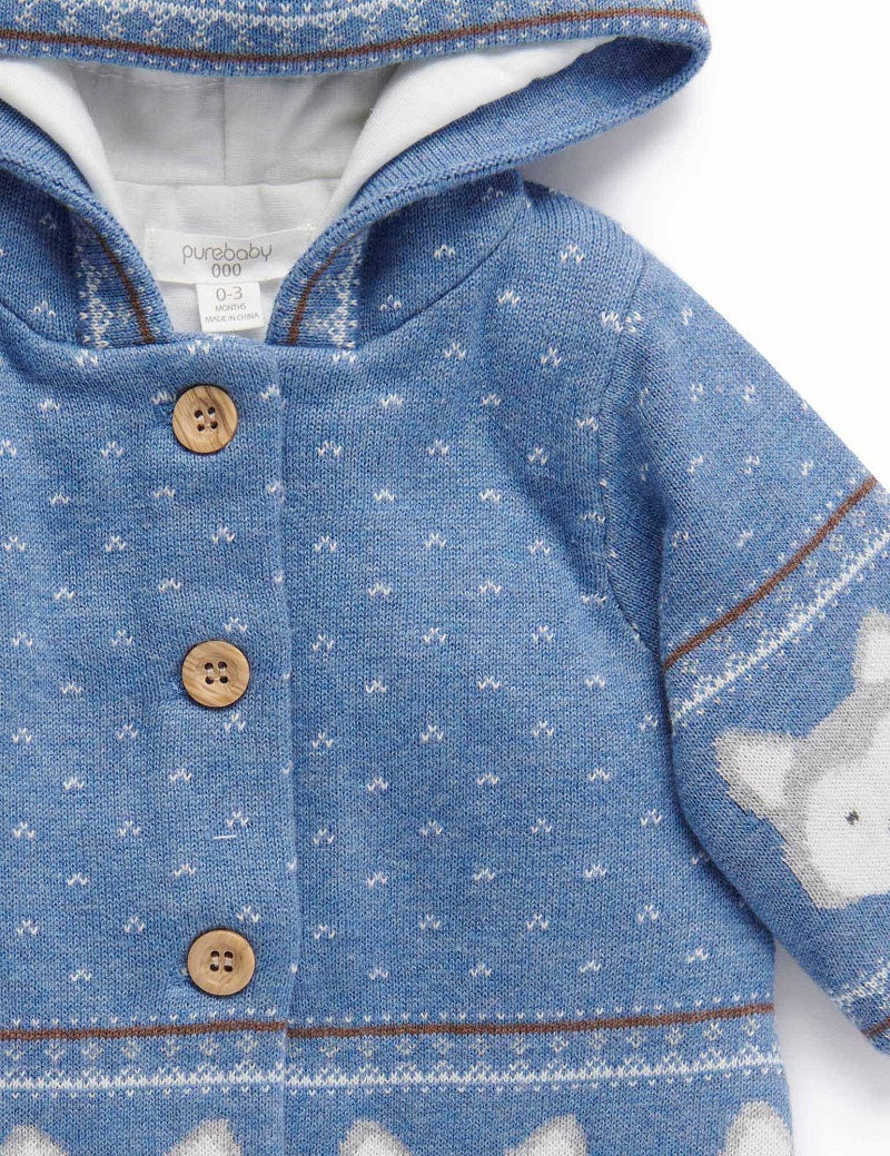 Purebaby Padded Jacket - Husky Jacquard