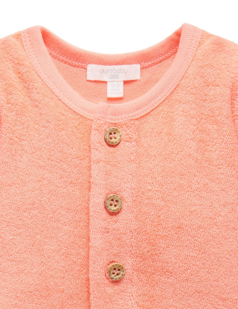 Purebaby Towelling Cardigan - Freesia