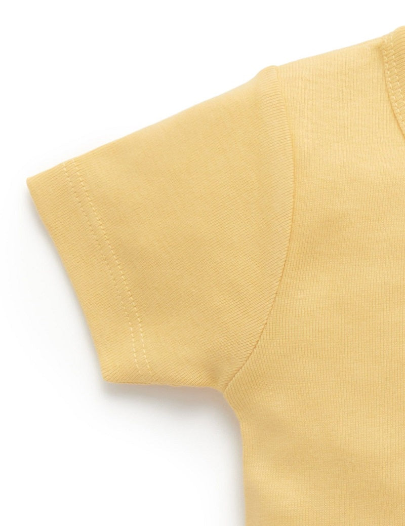 Purebaby Organic Rib Tee - Banana