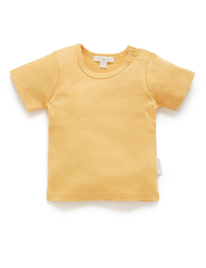 Purebaby Organic Rib Tee - Sunshine