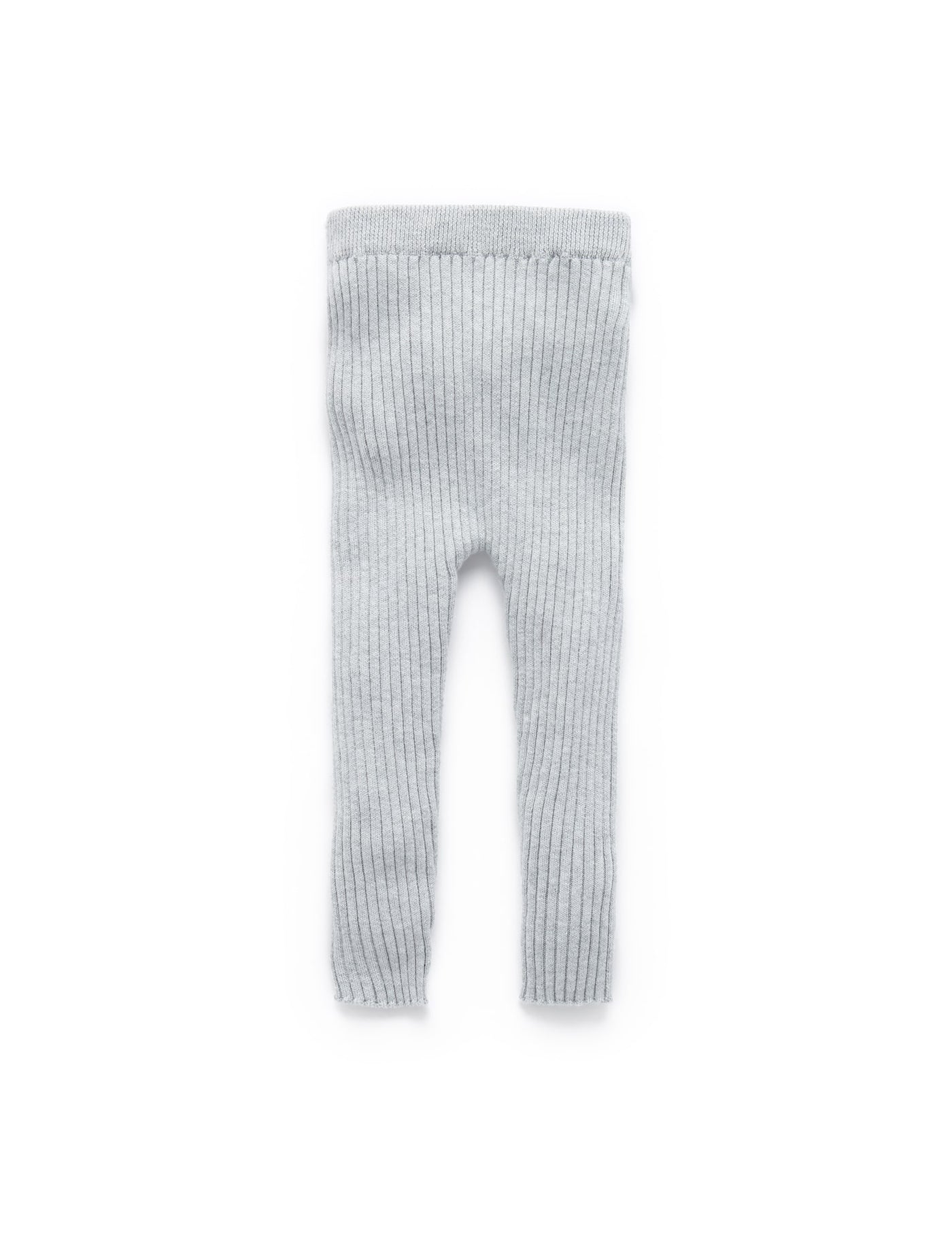 Purebaby Rib Knit Leggings - Grey Melange