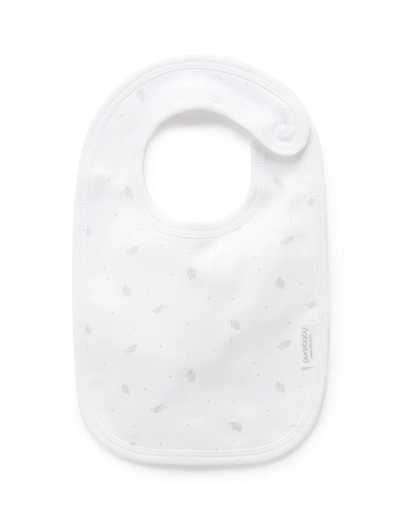 Purebaby Organic 3 Piece Set - Pale Grey Leaf With Spot