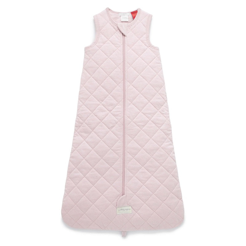 Purebaby Organic Sleeveless Sleepbag 2 TOG - Soft Pink Melange