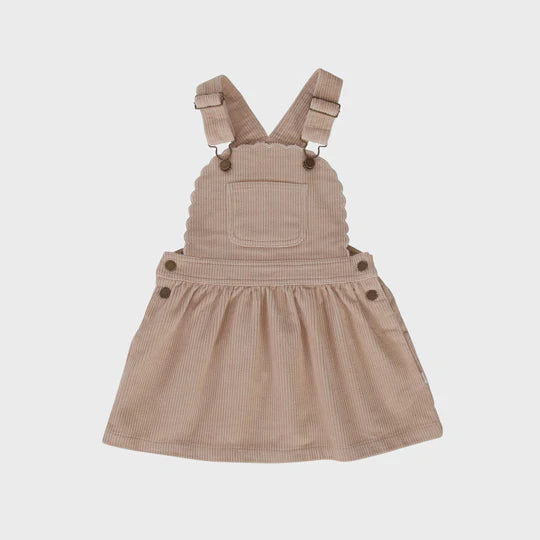 Peggy Cleo Cord Pinafore - Ivory