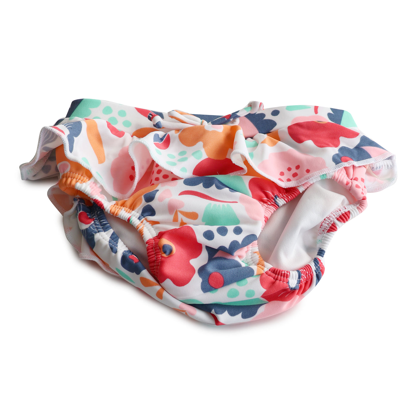 Plum Swim Nappy - Abstract Floral