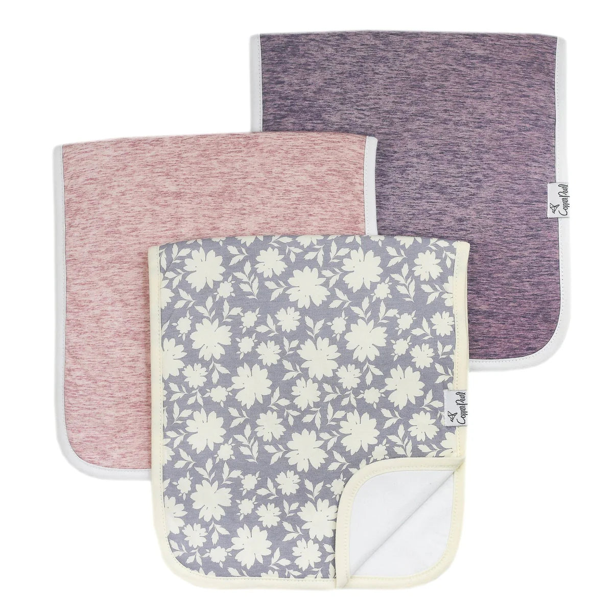 Copper Pearl Premium Burp Cloths - Lacie