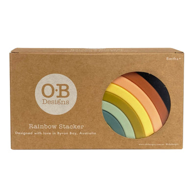 O.B Designs Silicone Rainbow Stacker - Cherry