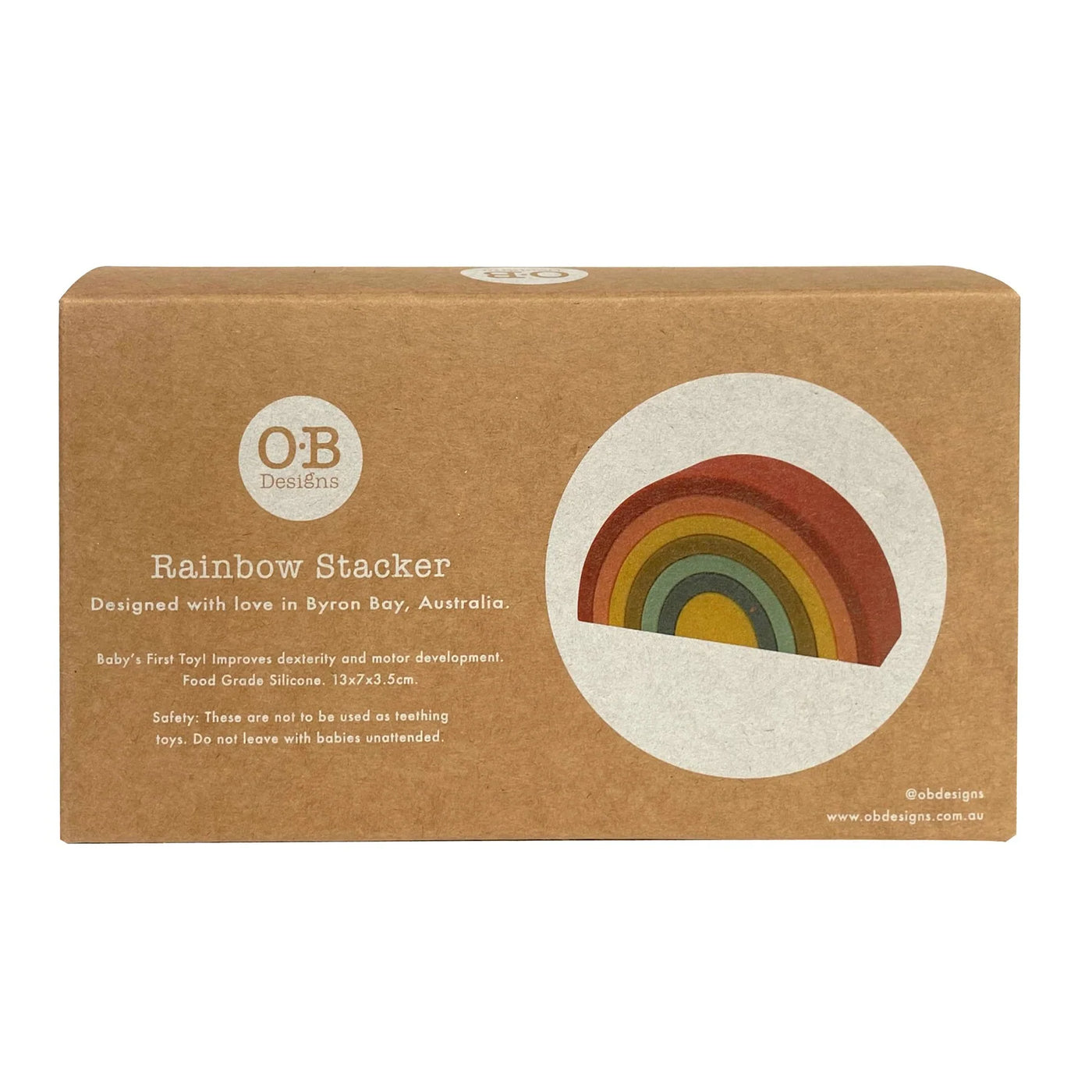 O.B Designs Silicone Rainbow Stacker - Cherry