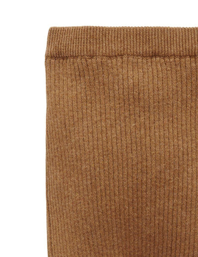 Purebaby Rib Knit Leggings - Acorn Melange