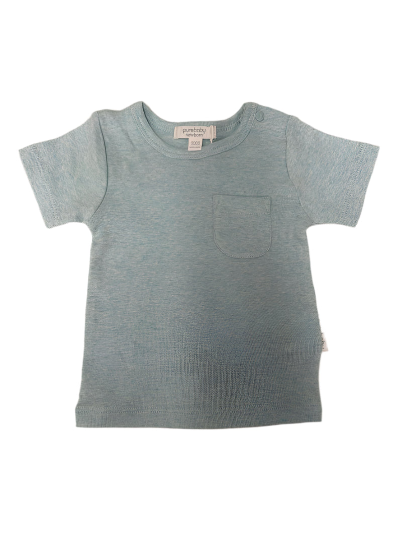 Purebaby Rib Tee - Guava Melange