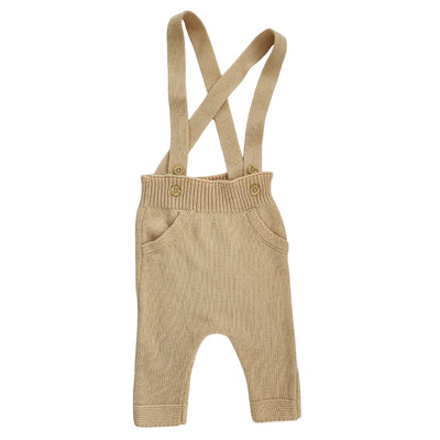 Ardito Baby River Suspender Pants - Beige