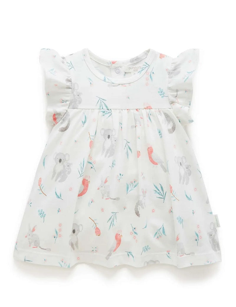 Purebaby Ruffle Dress Bodysuit - Blossom Friends