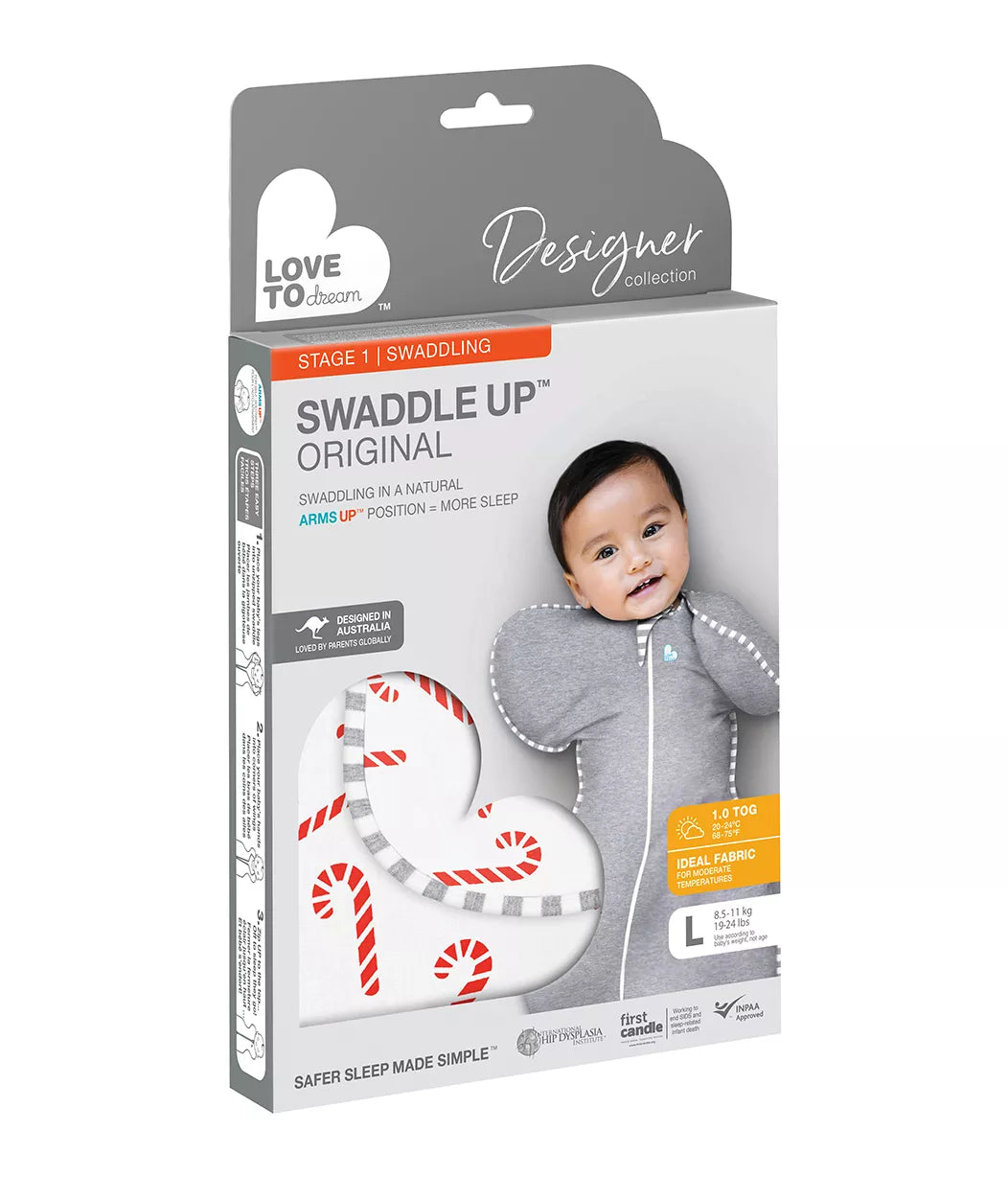 Love To Dream Swaddle UP Original 1.0 Tog - Candy Canes