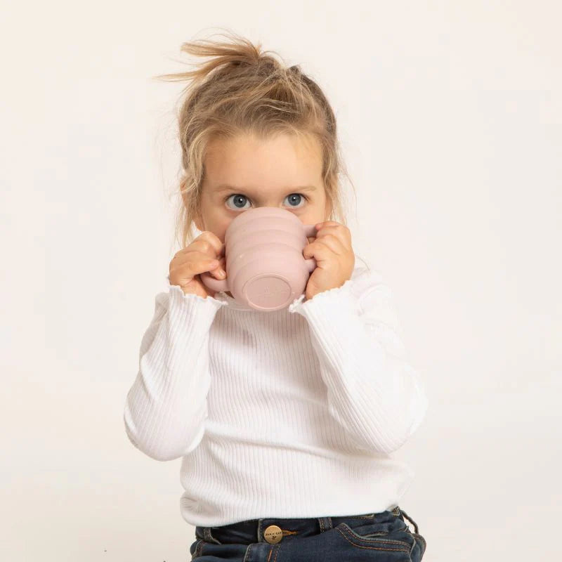 All 4 Ella Silicone Sippy Cup With Straw - Dusty Pink