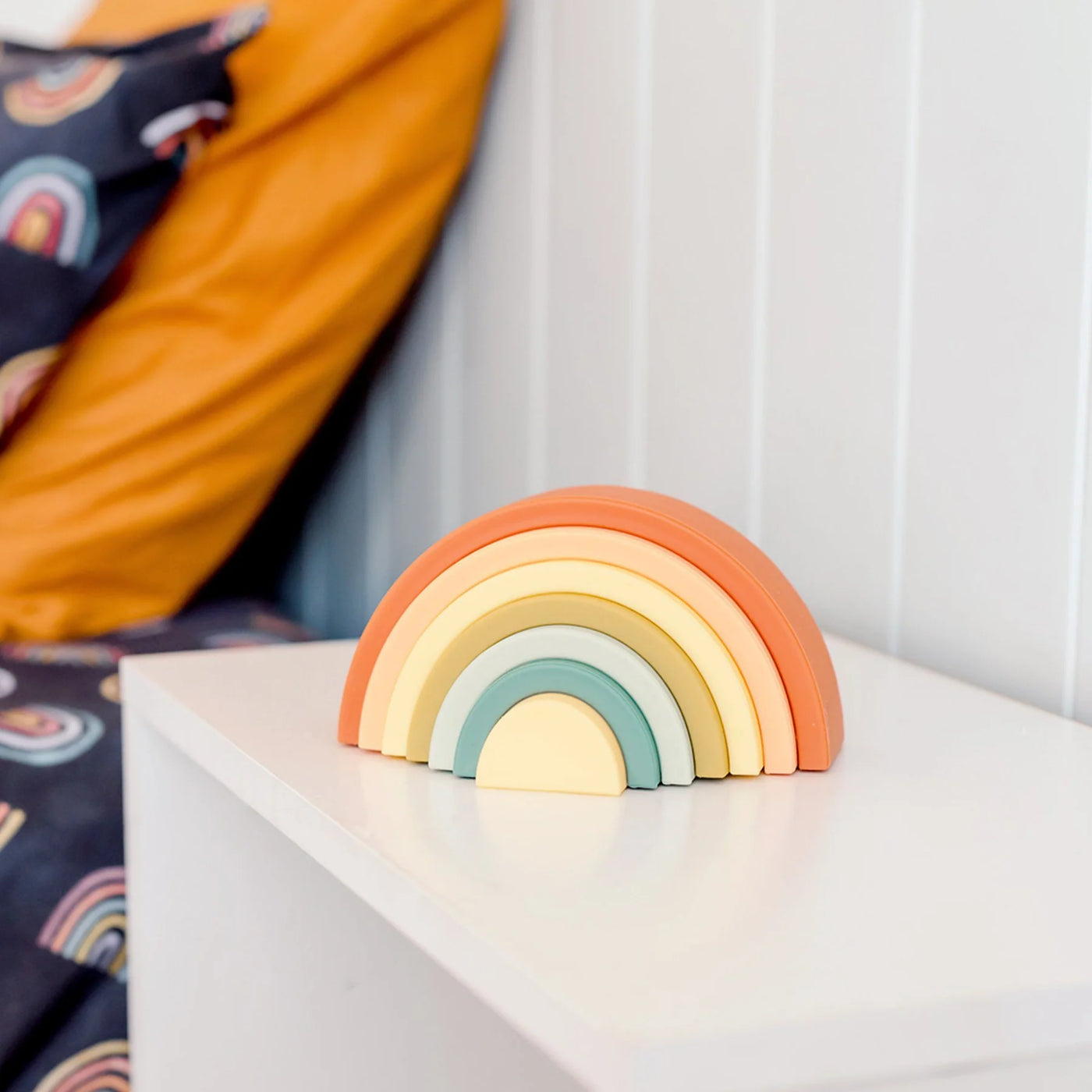 O.B Designs Silicone Rainbow Stacker - Cherry