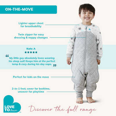 Love To Dream Sleep Suit 1.0 TOG - Blue Clouds