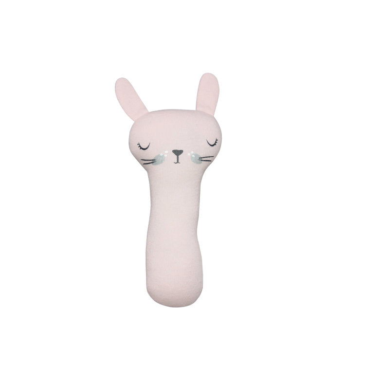 Mister Fly Stick Rattle - Pink Bun Bun