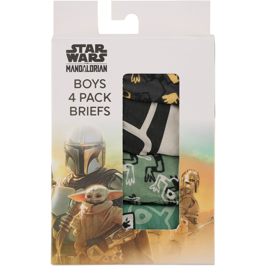 Rio Star Wars Boys Grogu Briefs 4 Pack - Multi