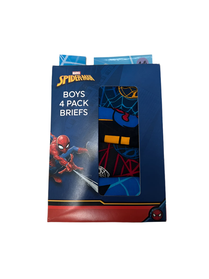 Rio Marvel Boys Spiderman Brief 4 Pack - Spiderman