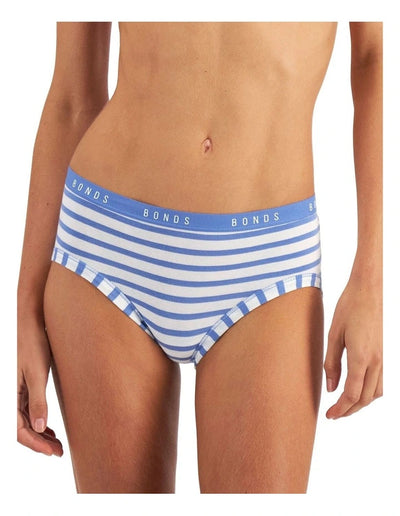 Bonds Womens Cottontails Midi Briefs 3 Pack - Still Life Stripe