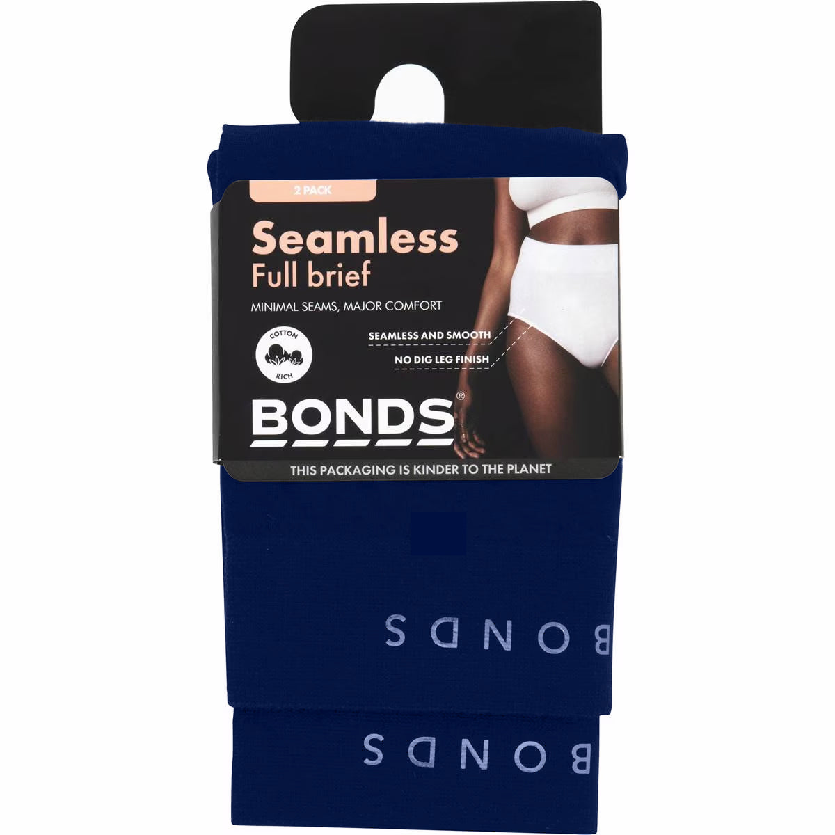 Bonds Womens Comfytails Side Seamfree Full Brief 2 Pack - Titanic