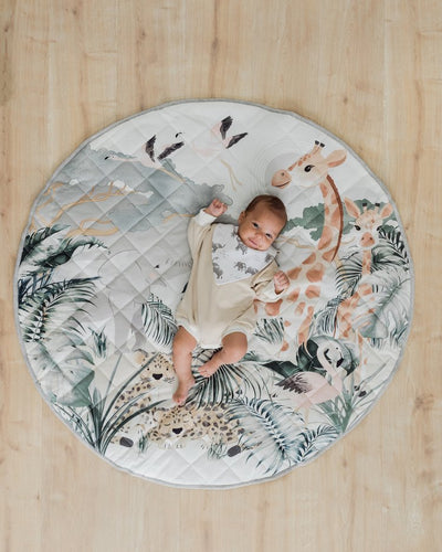 Mister Fly Water Resistant Playmat & Tummy Time Pillow - Safari