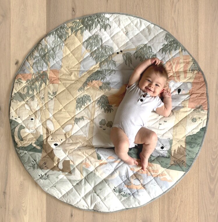 Mister Fly Water Resistant Playmat & Tummy Time Pillow - Australiana