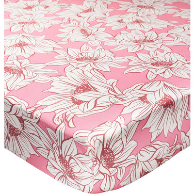 Bonds Home Aussie Cotton Cot Sheet - Sunflower Smile Pink