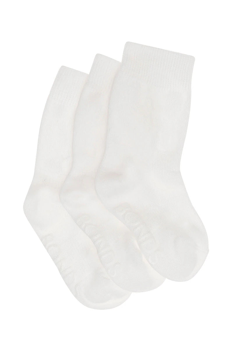 Bonds Baby Stay On Crew Socks 3 Pack - white