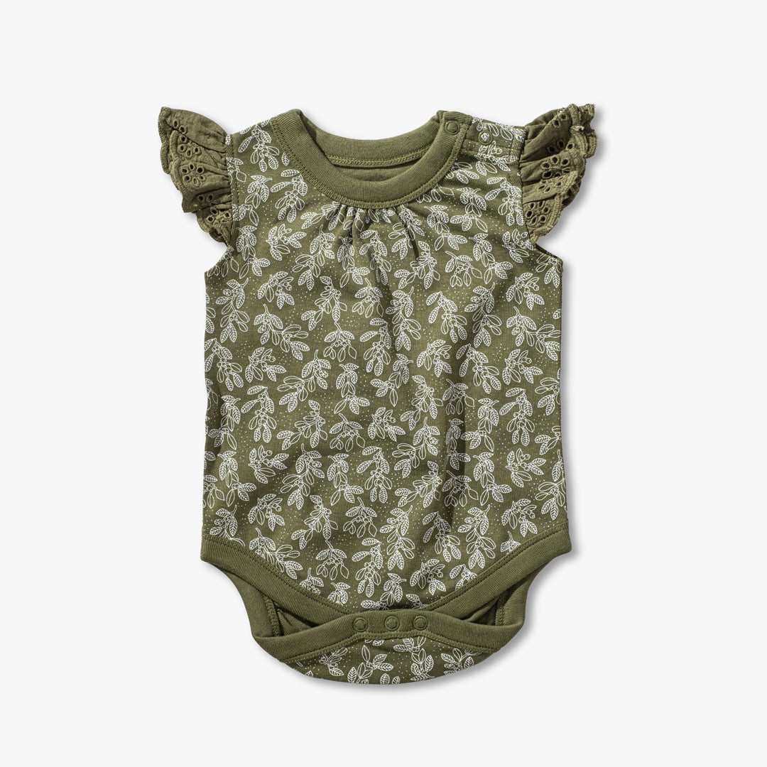 Sapling Child Organic Mistletoe Lace Bodysuit