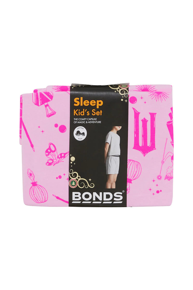 Bonds x Wicked Kids Short Sleeve Sleep Set - Wicked Good Witch Pink