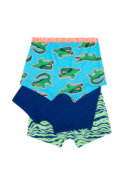 Bonds Boys Trunk 3 Pack - Croc My World