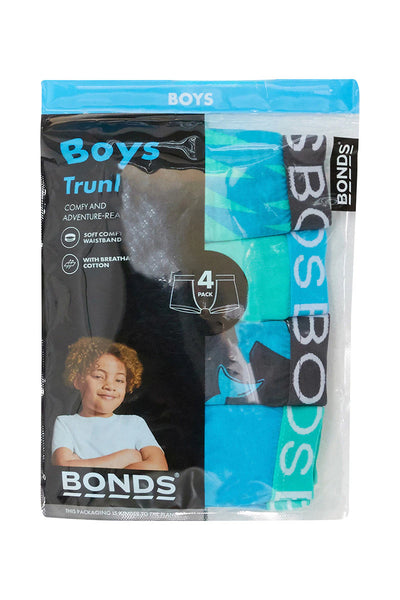 Bonds Boys Trunk 4 Pack - Ziggy Zig-Ah