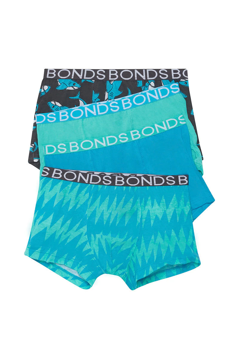 Bonds Boys Trunk 4 Pack - Ziggy Zig-Ah