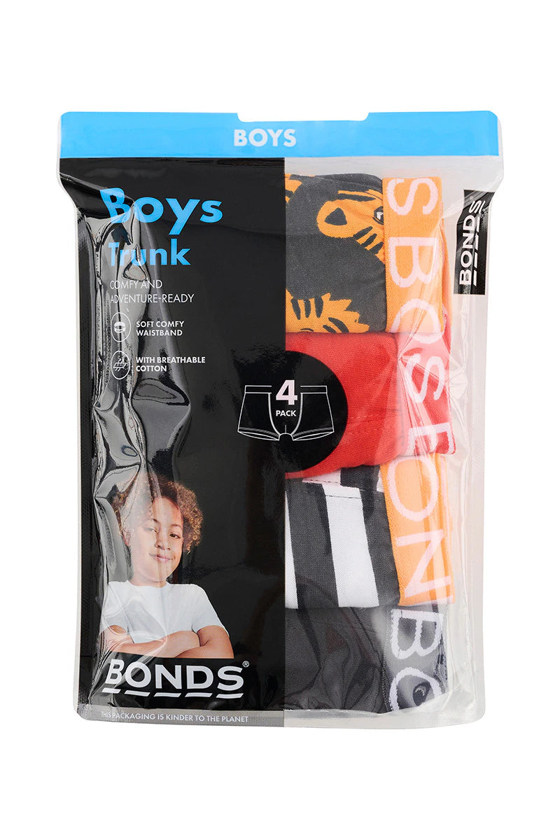 Bonds Boys Trunk 4 Pack - Cheeky Cheeto