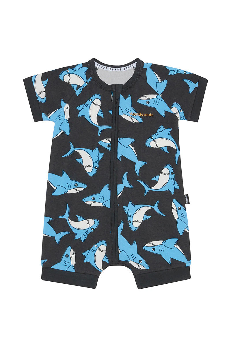 Bonds Zip Romper - Shark Swirl