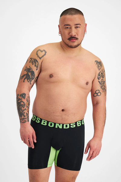 Bonds Men's Chafe Off Trunk - Nu Black / Prime Lime