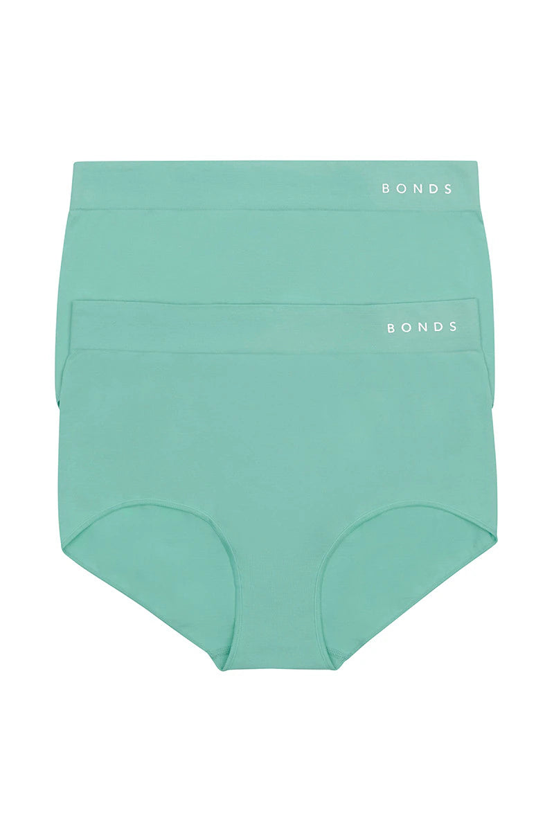 Bonds Womens Comfytails Side Seamfree Full Brief 2 Pack - Lagoonaluka