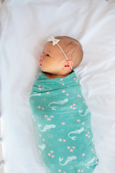 Copper Pearl Knit Swaddle Blanket - Coral